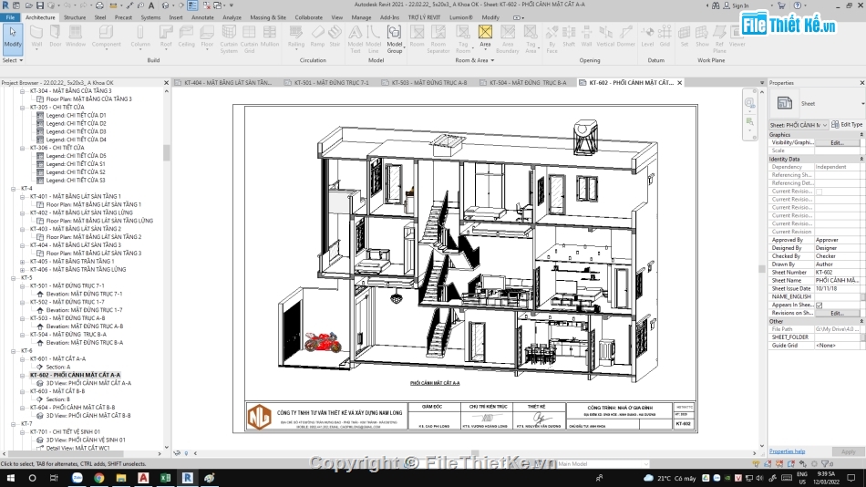 bản vẽ full kiến trúc,revit kiến trúc nhà phố 3 tầng,revit nhà phố 3 tầng,nhà phố 3 tầng 5x16m