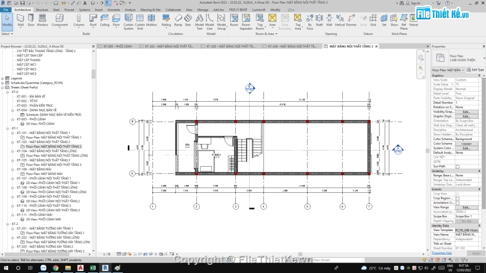 bản vẽ full kiến trúc,revit kiến trúc nhà phố 3 tầng,revit nhà phố 3 tầng,nhà phố 3 tầng 5x16m