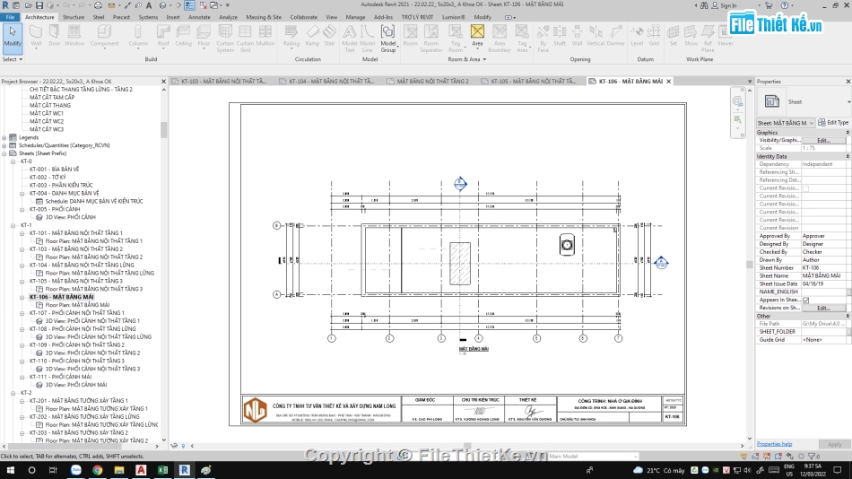 bản vẽ full kiến trúc,revit kiến trúc nhà phố 3 tầng,revit nhà phố 3 tầng,nhà phố 3 tầng 5x16m