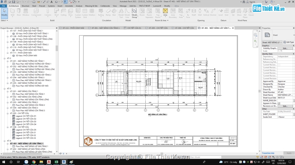 bản vẽ full kiến trúc,revit kiến trúc nhà phố 3 tầng,revit nhà phố 3 tầng,nhà phố 3 tầng 5x16m