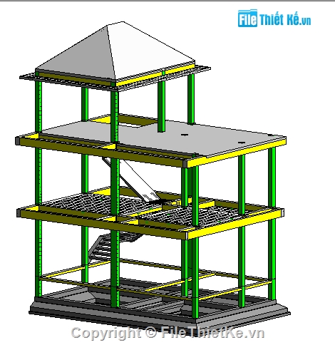 revit,file thiết kế nhà phố,revit nhà phố,revit thiết kế 3 tầng,revit structure,nhà mặt phố