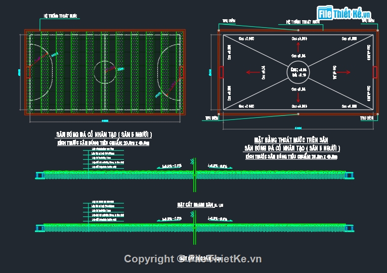 file cad sân bóng,sân cỏ nhân tạo,sân bóng nhân tạo,sân bóng mini (5 người)