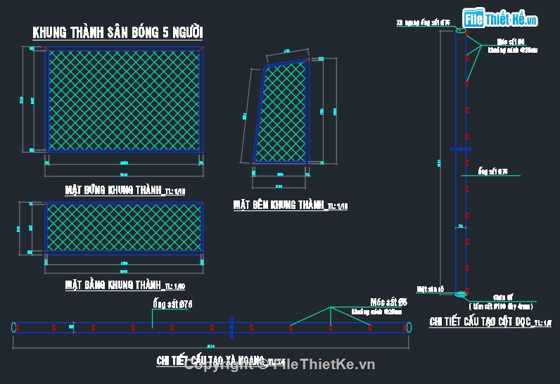 file cad sân bóng,sân cỏ nhân tạo,sân bóng nhân tạo,sân bóng mini (5 người)