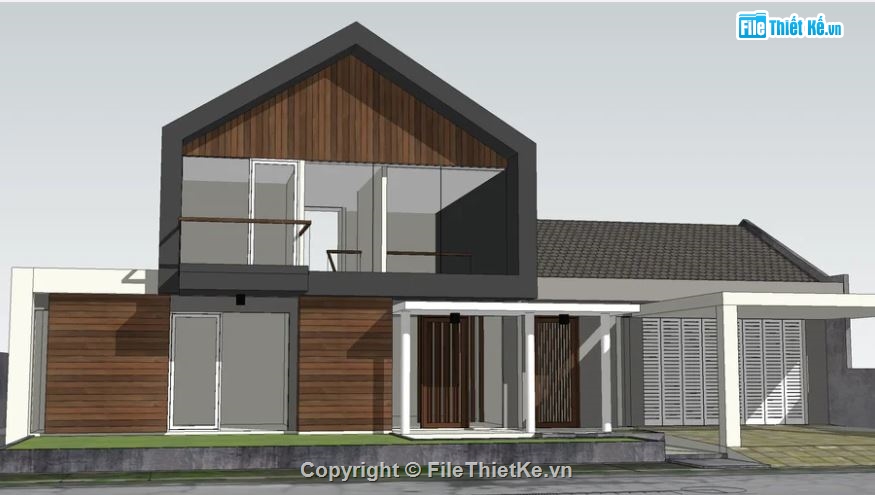 Model su biệt thự 2 tầng,file sketchup biệt thự 2 tầng,file su biệt thự 2 tầng,biệt thự 2 tầng model su