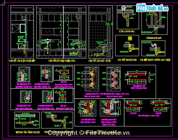 chi tiết thi công nước,bản vẽ nước chung cư,thiết kế điện nước công trình,mẫu thiết kế nước chung cư