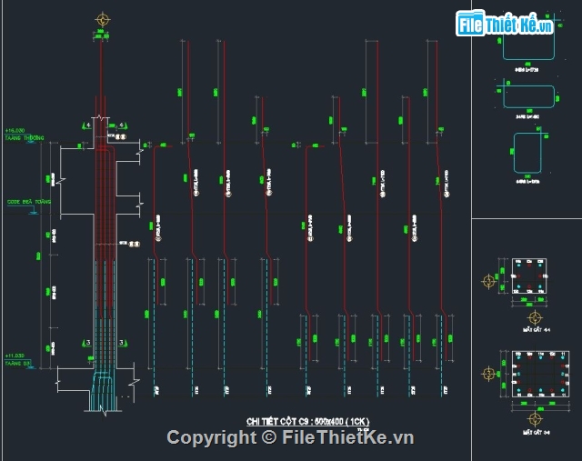 shopdrawing chi tiết thép cột,chi tiết thép cột,bản vẽ thép cột