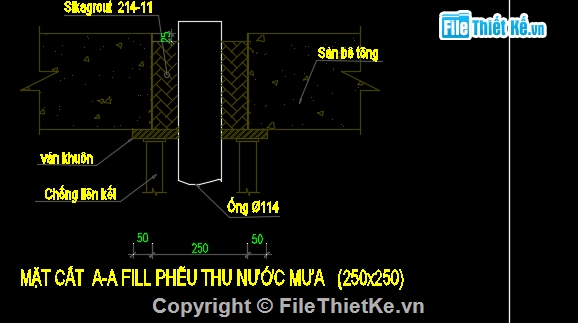 fill cổ ống xuyên sàn,fill cổ ống,thi công lỗ xuyên sàn