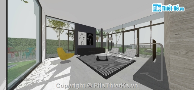 Sketch Up villa,Sketch Up biệt thự Villa,sketchup biệt thự