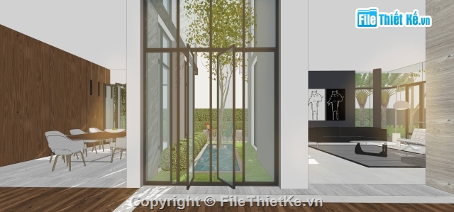 Sketch Up villa,Sketch Up biệt thự Villa,sketchup biệt thự