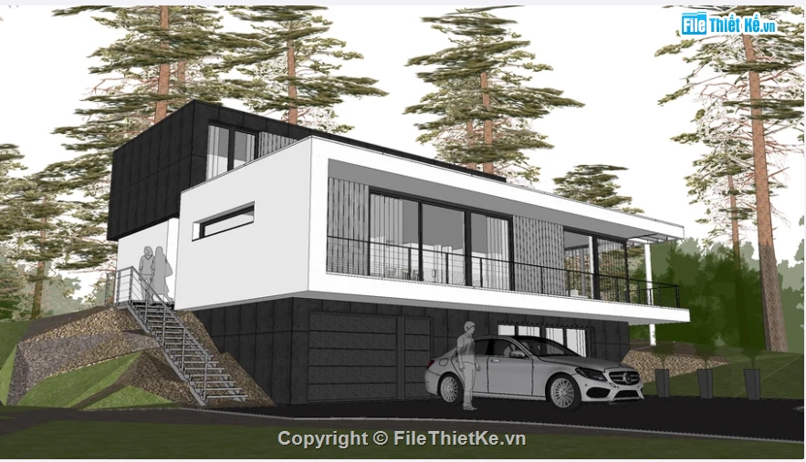 Sketchup biệt thự nghỉ dưỡng,biệt thự nghỉ dưỡng,nghỉ dưỡng,mode biệt thự nghỉ dưỡng