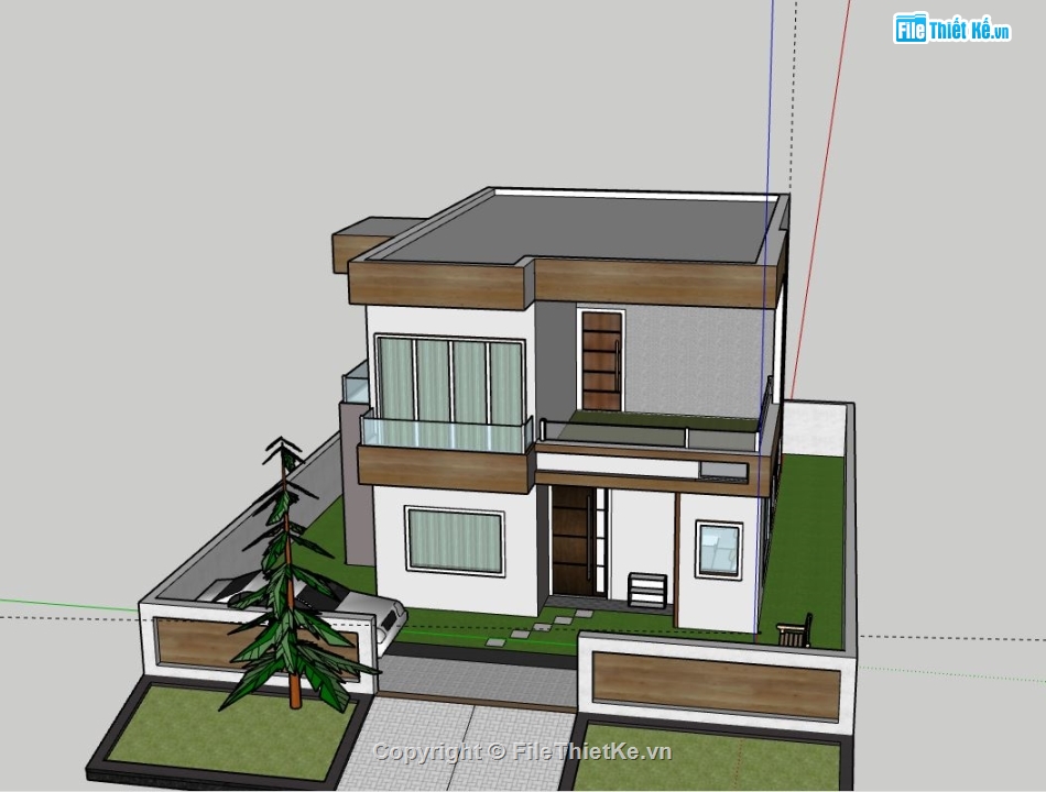 Biệt thự 2 tầng,model su biệt thự 2 tầng,biệt thự 2 tầng file su