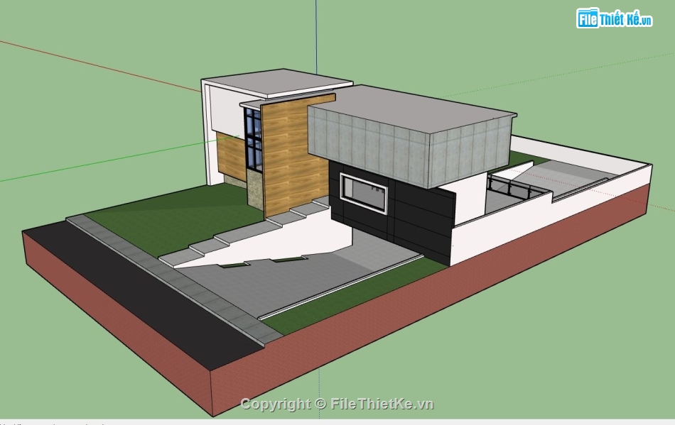 biệt thự 2 tầng,model su biệt thự 2 tầng,su biệt thự 2 tầng,sketchup biệt thự 2 tầng