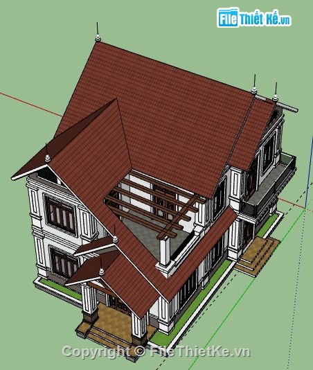 biệt thự 2 tầng,file sketchup biệt thự 2 tầng,biệt thự 2 tầng model su,sketchup biệt thự 2 tầng,biệt thự 2 tầng file su