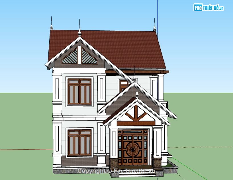 biệt thự 2 tầng,file sketchup biệt thự 2 tầng,biệt thự 2 tầng model su,sketchup biệt thự 2 tầng,biệt thự 2 tầng file su