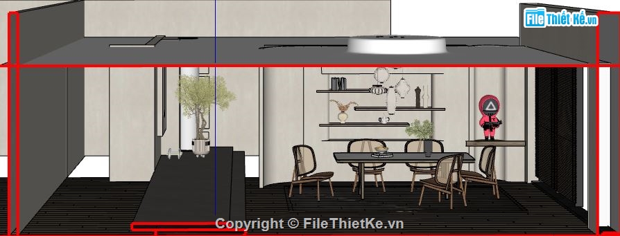 file sketchup phòng khách hiện đại,nội thất phòng khách,phòng khách dựng sketchup,sketchup nội thất phòng khách