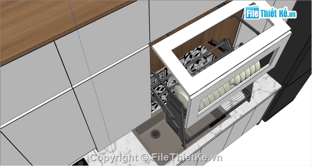Sketchup,tủ bếp chi tiết,tủ bếp,tủ,Sketchup bếp,chi tiết