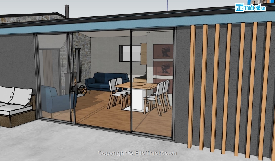 Sketchup nhà nghỉ dưỡng,mẫu nhà nghỉ dưỡng,su nhà nghĩ dưỡng
