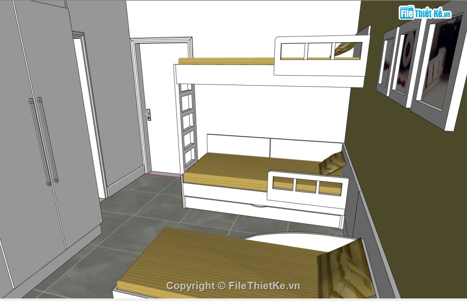 nội thất phòng ngủ,su phòng ngủ,sketchup phòng ngủ,mẫu phòng ngủ