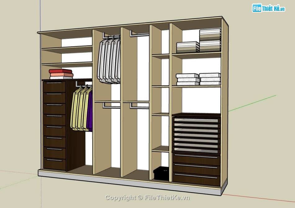 mẫu tủ quần áo,Sketchup mẫu tủ,su tủ quần áo