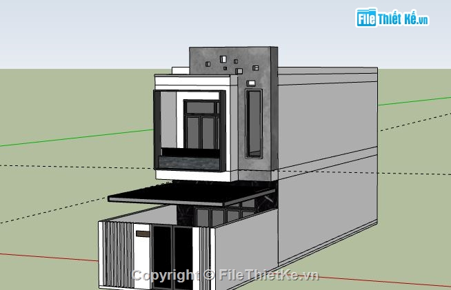 Nhà phố 2 tầng,Model su nhà phố 2 tầng,file su nhà phố 2 tầng
