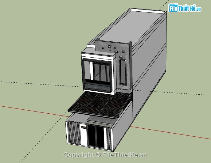 Nhà phố 2 tầng,Model su nhà phố 2 tầng,file su nhà phố 2 tầng