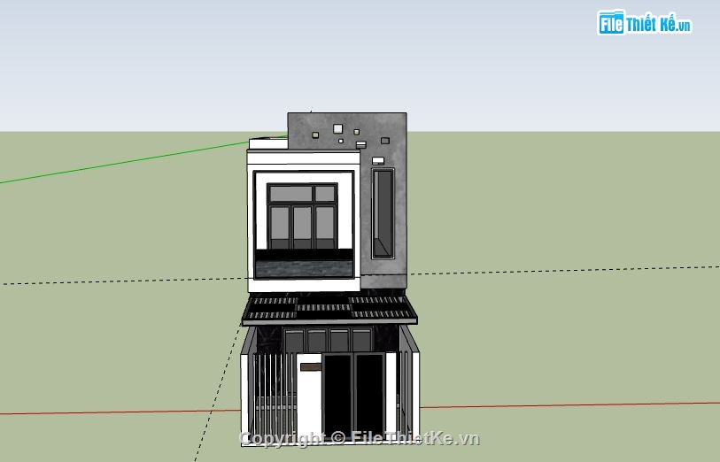 Nhà phố 2 tầng,Model su nhà phố 2 tầng,file su nhà phố 2 tầng