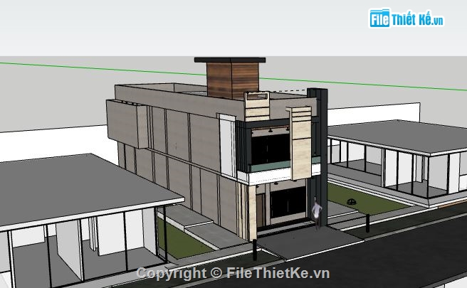 Nhà phố 2 tầng,model su nhà phố 2 tầng,nhà phố 2 tầng file su