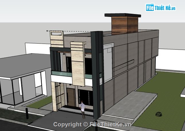 Nhà phố 2 tầng,model su nhà phố 2 tầng,nhà phố 2 tầng file su