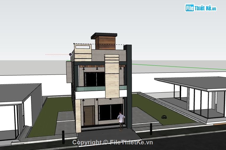 Nhà phố 2 tầng,model su nhà phố 2 tầng,nhà phố 2 tầng file su