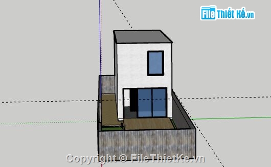 Nhà phố 2 tầng,model su nhà phố 2 tầng,file su nhà phố 2 tầng,nhà phố 2 tầng sketchup,sketchup nhà phố 2 tầng