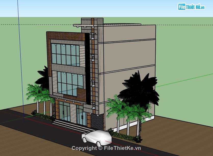 Nhà phố 3 tầng,model su nhà phố 3 tầng,nhà phố 3 tầng sketchup