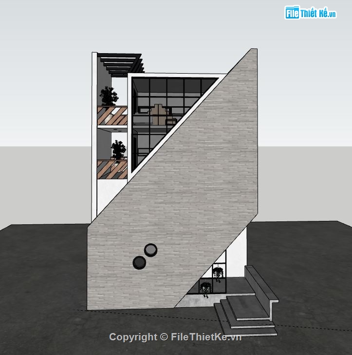 Nhà phố 3 tầng,model su nhà phố 3 tầng,nhà phố 3 tầng sketchup,model sketchup nhà phố 3 tầng,nhà phố 3 tầng model su