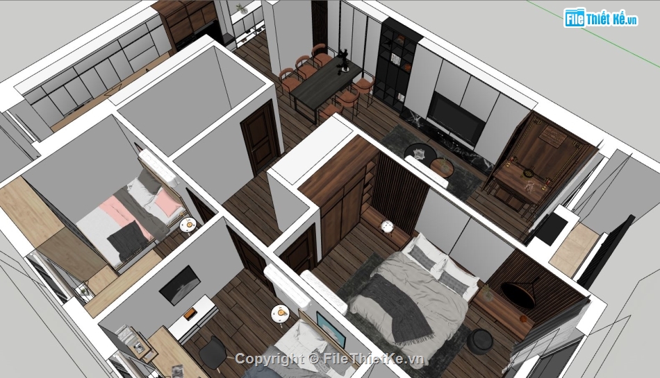 nội thất chung cư,Sketchup nội thất chung cư,Sketchup 2020 nội thất chung cư,Sketchup chung cư