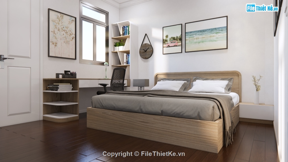 nội thất phòng ngủ,moddel su phòng ngủ,sketchup phòng ngủ