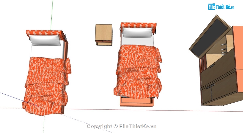 nội thất phòng ngủ,sketchup nội thất phòng ngủ,sketchup phòng ngủ