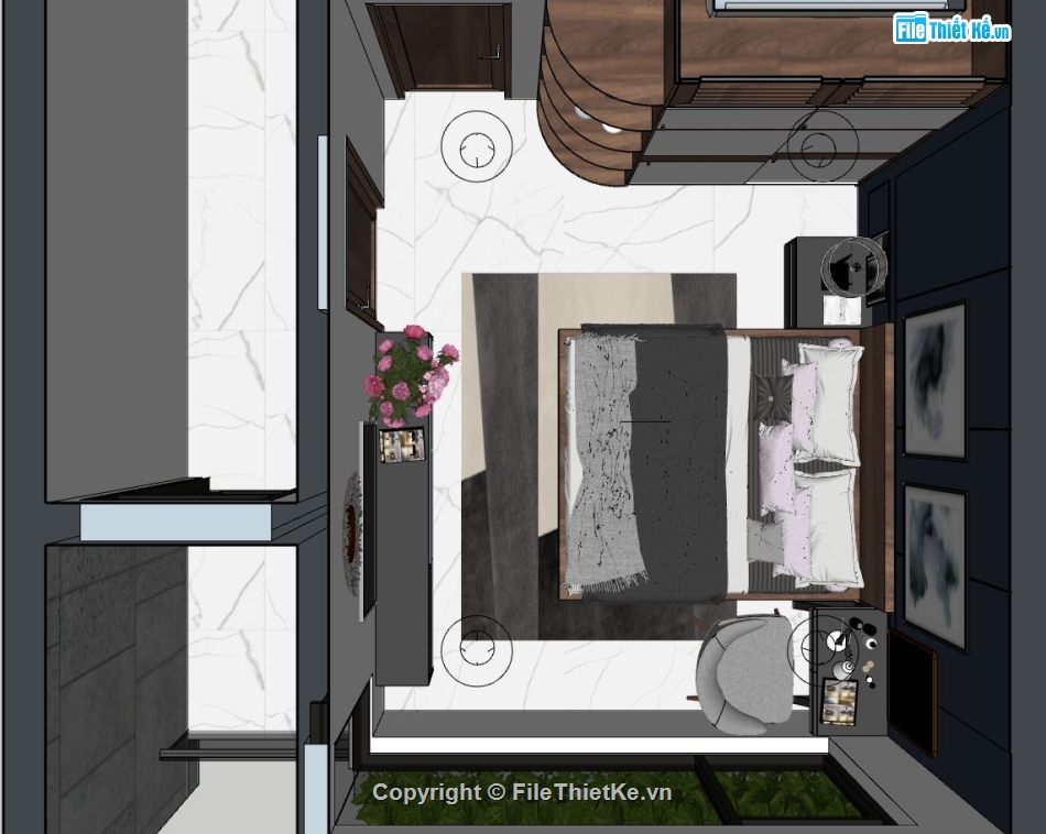 nội thất phòng ngủ,Sketchup phòng ngủ,file sketchup nội thất phòng ngủ,nội thất phòng ngủ sketchup