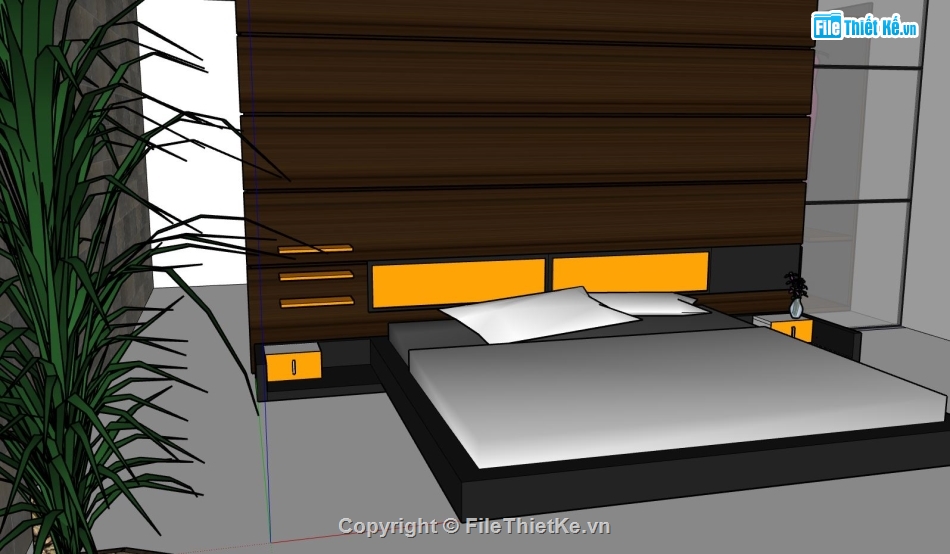 nội thất phòng ngủ,sketchup nội thất phòng ngủ,mẫu nội thất phòng ngủ