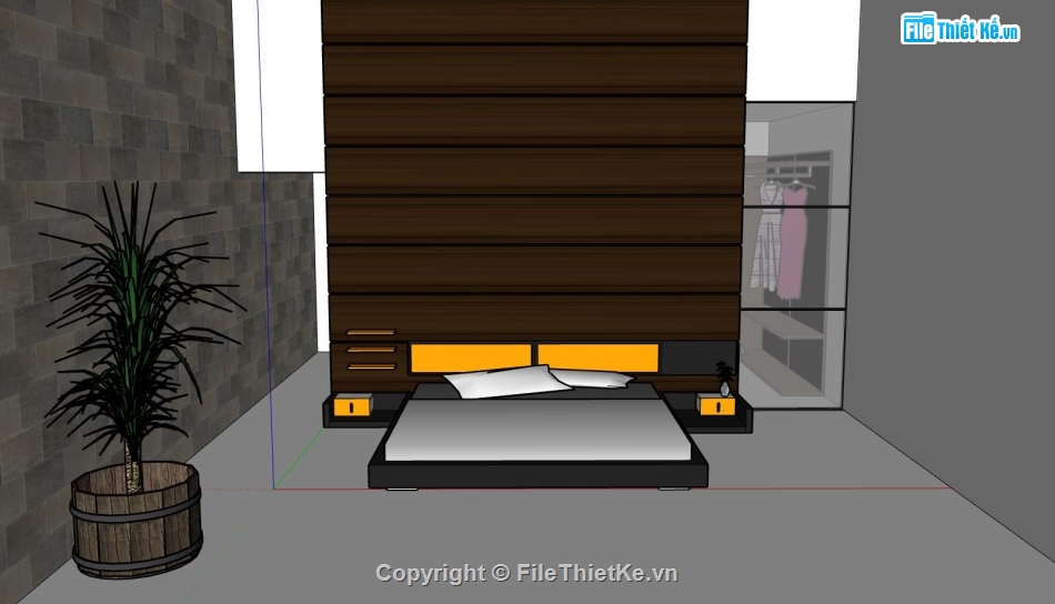nội thất phòng ngủ,sketchup nội thất phòng ngủ,mẫu nội thất phòng ngủ
