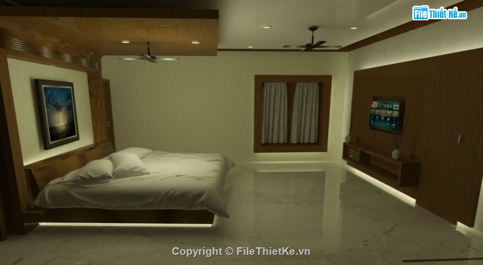 model phòng ngủ hiện đại,phòng ngủ su,phối cảnh phòng ngủ sketchup