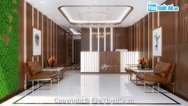 Sketchup spa,văn phòng,Quầy tiếp tân