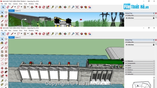 3D thủy điện,thiết kế thủy điện,bản vẽ thủy điện