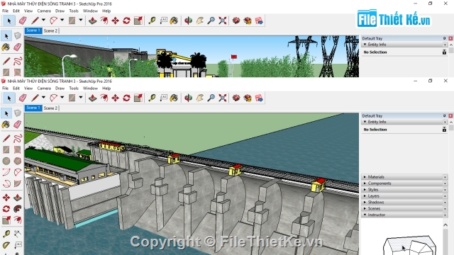 3D thủy điện,thiết kế thủy điện,bản vẽ thủy điện