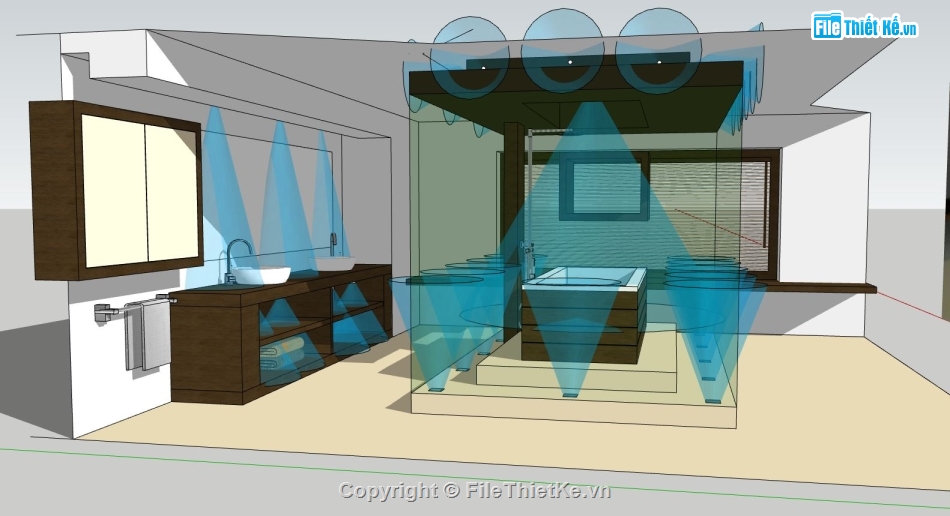 phòng tắm,sketchup phòng tắm,model su phòng tắm