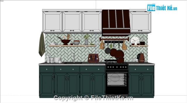 Sketchup tủ bếp,Sketchup bếp,Model Sketchup Tủ bếp,Sketchup nhà bếp,nhà bếp,Sketchup Tủ bếp Scandinavian