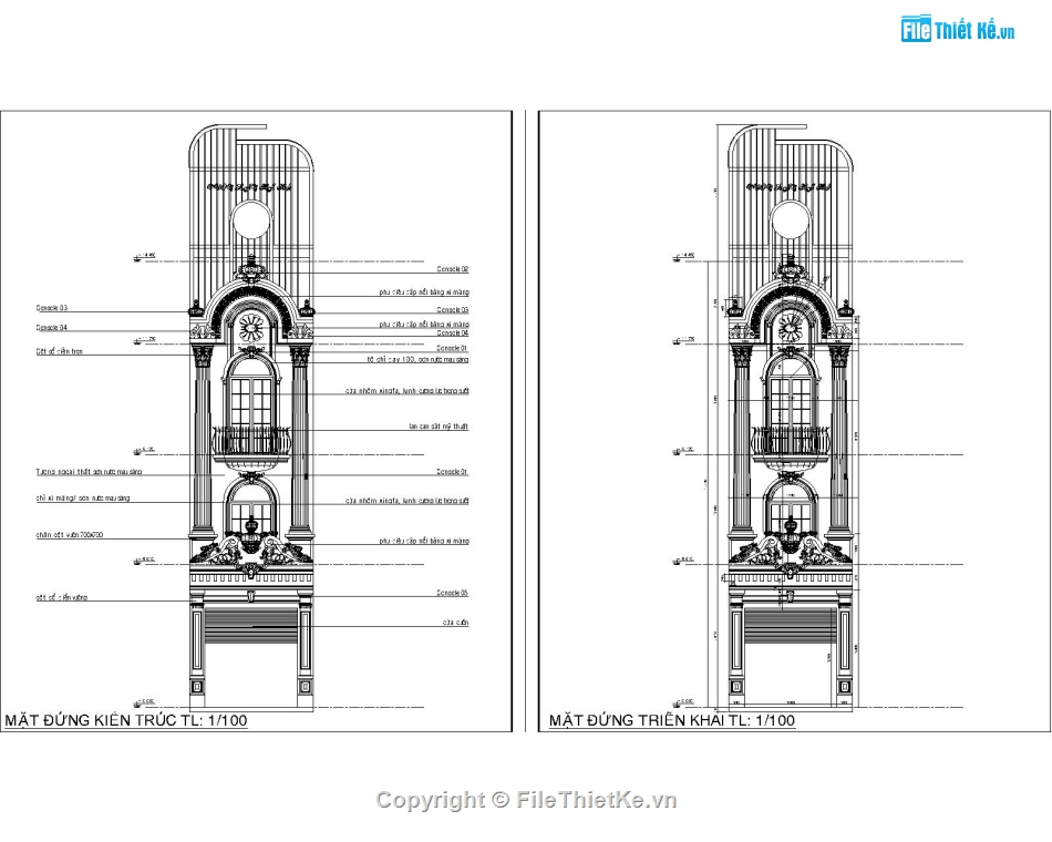 nhà 3 tầng,3 tầng,nhaphocodien,Sketchup nhà phố,cổ điển