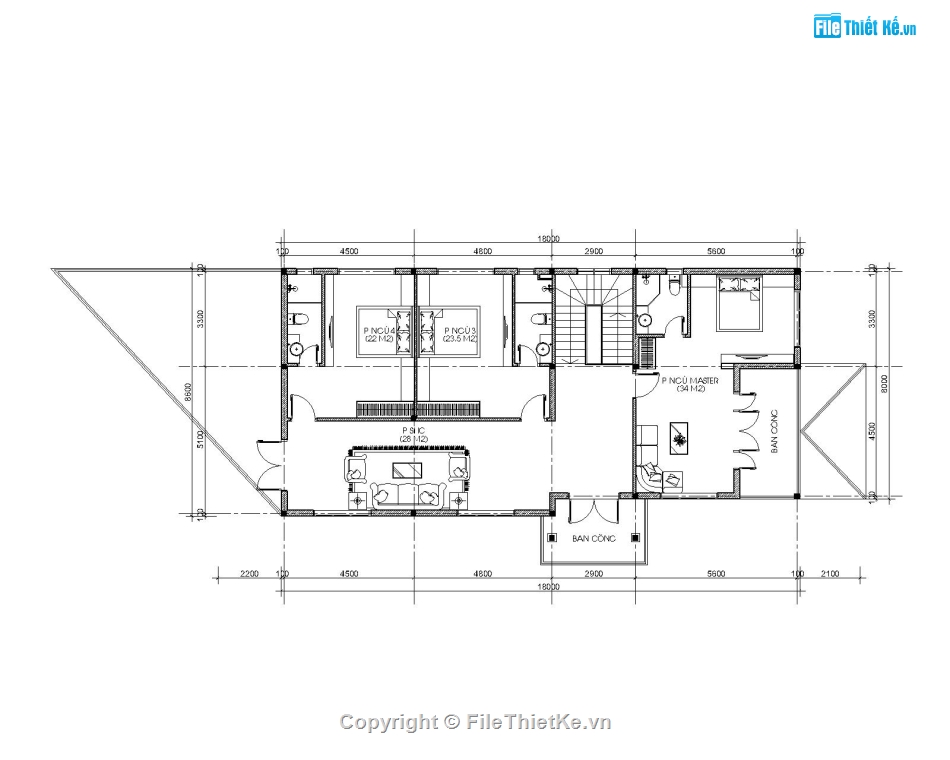 Sketchup 2 tầng,2 tầng mái nhật,villa 2 tầng mái nhật