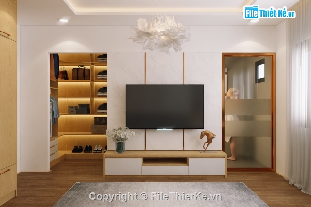 nhà 3 phòng ngủ,Model phòng ngủ,giường ngủ Sketchup,3d phòng ngủ,su phòng ngủ