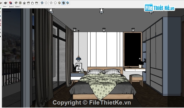 SU Phòng ngủ,sketchup Phòng ngủ,Phòng ngủ,Model phòng ngủ,sketchup phòng ngủ