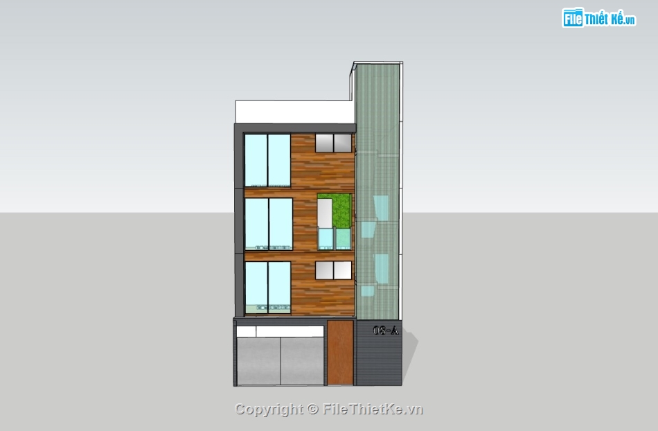nhà 4 tầng,su nhà phố,sketchup nhà phố,su nhà phố 4 tầng,sketchup nhà phố 4 tầng