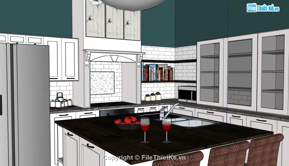 phòng bếp,nội thất phòng bếp,su phòng bếp,sketchup phòng bếp